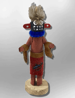 Navajo Handmade Painted Aspen Wood 3'' Inch Left Handed Kachina Doll