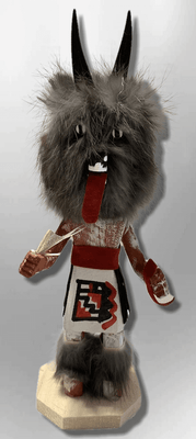 Handmade Painted Aspen Wood Six 6'' Inch Wolf Kachina Doll
