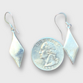 Handmade Inlay Sterling Silver Different Stone with Opal Diamond Rhombus Shape Hook Earrings