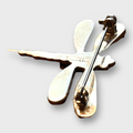 Sterling Silver Inlay Handmade Dragonfly Shape Multi Stone with Opal Pin