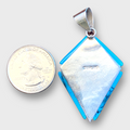 Sterling Silver Inlay Turquoise Stone Kite Arrowhead Shape Pendant