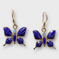 Bronze Inlay Different Stones Handmade Butterfly Shape Hook Earrings