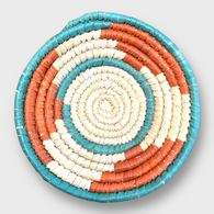 Southwestern Style Palm Leaves Mini Round Three Colored Basket