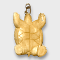 Bone Carved Handmade Small Turtle with Shell Shape No Paint Detailed Pendant