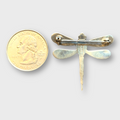 Sterling Silver Inlay Handmade Dragonfly Shape Multi Stone with Opal Pin