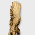 Bone Carved Handmade Full Landing Eagle Full Body No Paint Feather Detailed No Wood Base Table Fetish