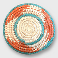 Southwestern Style Palm Leaves Mini Round Three Colored Basket