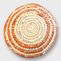 Handwoven Palm Leaves Southwestern Mini Round Two Color Basket