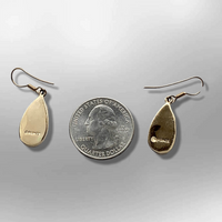 Bronze Inlay Multi-Stone Handmade Teardrop Shape Hook Earrings - Kachina City