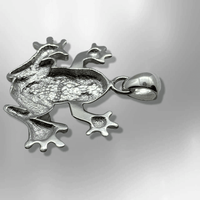 Sterling Silver Handmade Inlay Different Stones Frog Shape Pendant - Kachina City
