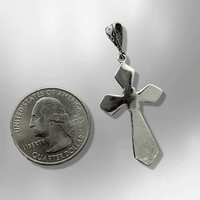 Sterling Silver Inlay Different Stones Saint Cross Shape Pendant - Kachina City