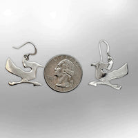 Sterling Silver Handmade Inlay Multi-Stone with Opal Roadrunner Hook Earrings - Kachina City