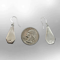 Sterling Silver Inlay Stones Pear Shape Hook Slap Earrings - Kachina City