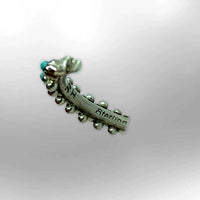 Sterling Silver Zuni Handmade Needlepoint Snake Eye Post Hoop Earrings - Kachina City