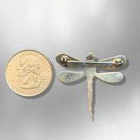 Sterling Silver Inlay Handmade Dragonfly Shape Multi Stone with Opal Pin - Kachina City