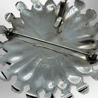 Sterling Silver Zuni Handmade Inlay Multi-Stone and Shells Round Sun Face Pin and Pendant - Kachina City