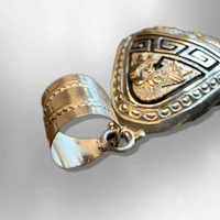 Sterling Silver Navajo Handmade 12K Gold Filled Engraved Bear Kokopelli Pendant - Kachina City