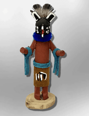 Navajo Handmade Painted Aspen Wood 3'' Inch Bear Kachina Doll