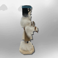 Navajo Handmade Painted Aspen Wood Six Inch Black Ogre with Mask Kachina Doll - Kachina City