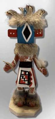 Handmade Painted Aspen Wood Six 6'' Inch Chasing Star Kachina Doll