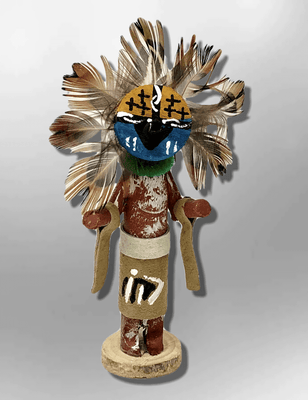 Navajo Handmade Painted Aspen Wood 3'' Inch Chief Dancer Kachina Doll