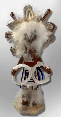 Handmade Painted Aspen Wood Six 6'' Inch Hoop Dancer Kachina Doll