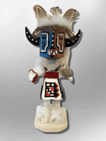 Navajo Handmade Painted Aspen Wood Six Inch Hototo with Mask Kachina Doll - Kachina City