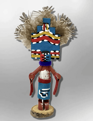Navajo Handmade Painted Aspen Wood 3'' Inch Jemez Kachina Doll