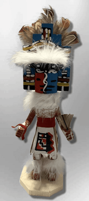 Handmade Painted Aspen Wood Six 6'' Inch Jemez Kachina Doll