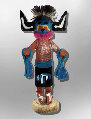 Navajo Handmade Painted Aspen Wood 3'' Inch Medicine Man Kachina Doll