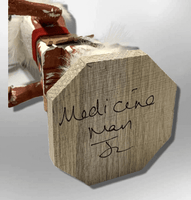 Handmade Painted Aspen Wood Six 6'' Inch Medicine Man Kachina Doll - Kachina City