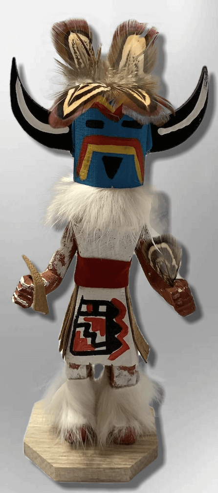 Handmade Painted Aspen Wood Six 6'' Inch Medicine Man Kachina Doll - Kachina City