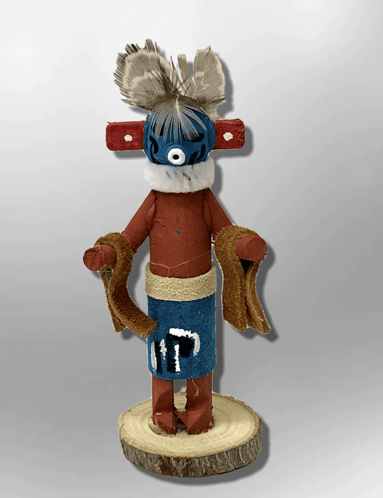 Navajo Handmade Painted Aspen Wood 3'' Inch Morning Singer Kachina Doll - Kachina City