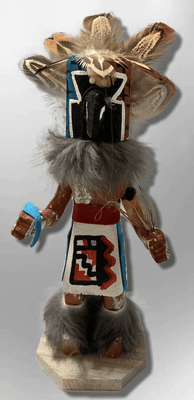 Handmade Painted Aspen Wood Six 6'' Inch Old Man Kachina Doll