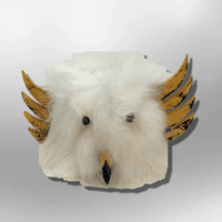 Navajo Handmade Painted Aspen Wood Six Inch Owl with Mask Kachina Doll - Kachina City
