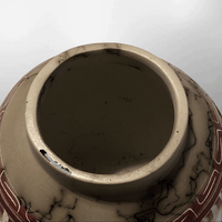 Handmade Indian Native Navajo Clay with Horse Hair Small Round Vase Medium Hole Shape Pottery - Kachina City