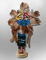 Navajo Handmade Painted Aspen Wood 3'' Inch Sun Face Kachina Doll - Kachina City